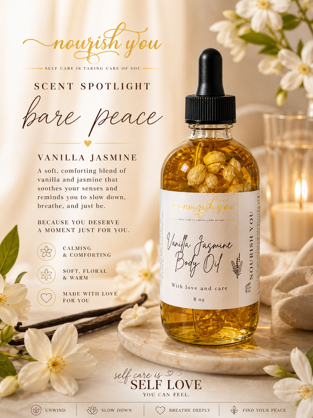 Vanilla Jasmine Body Oil