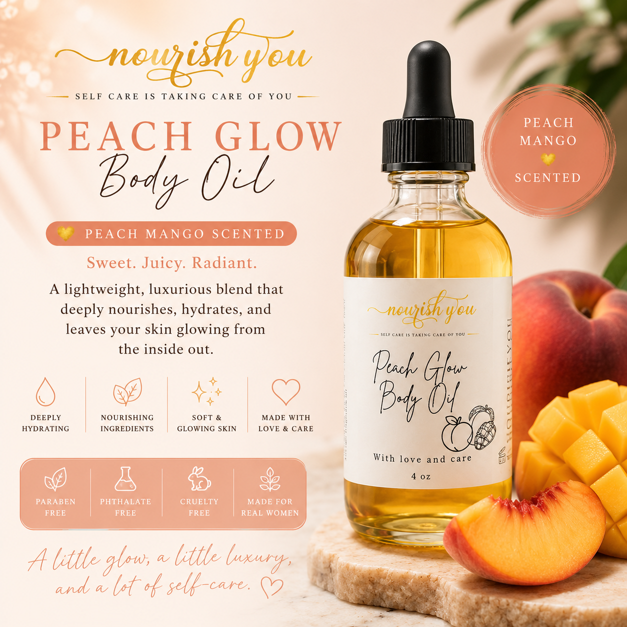 Peach Glow Body Oil